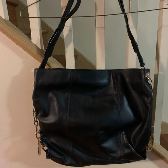 NWOT Anne Klein Black Leather Bag - Picture 4 of 5